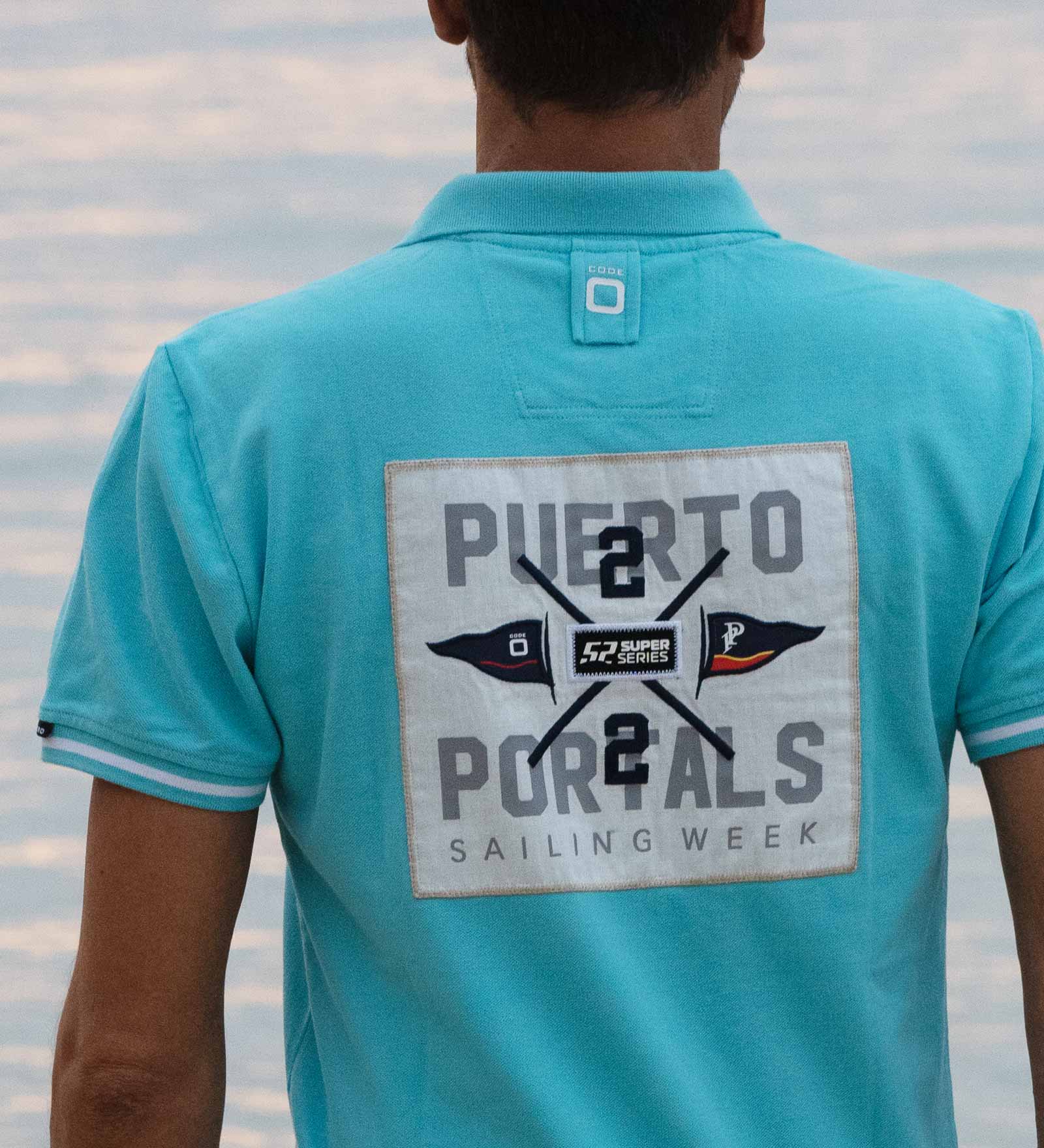 Polo Heren Bay of Palma poloshirt-men-light-blue-puerto-portals-back