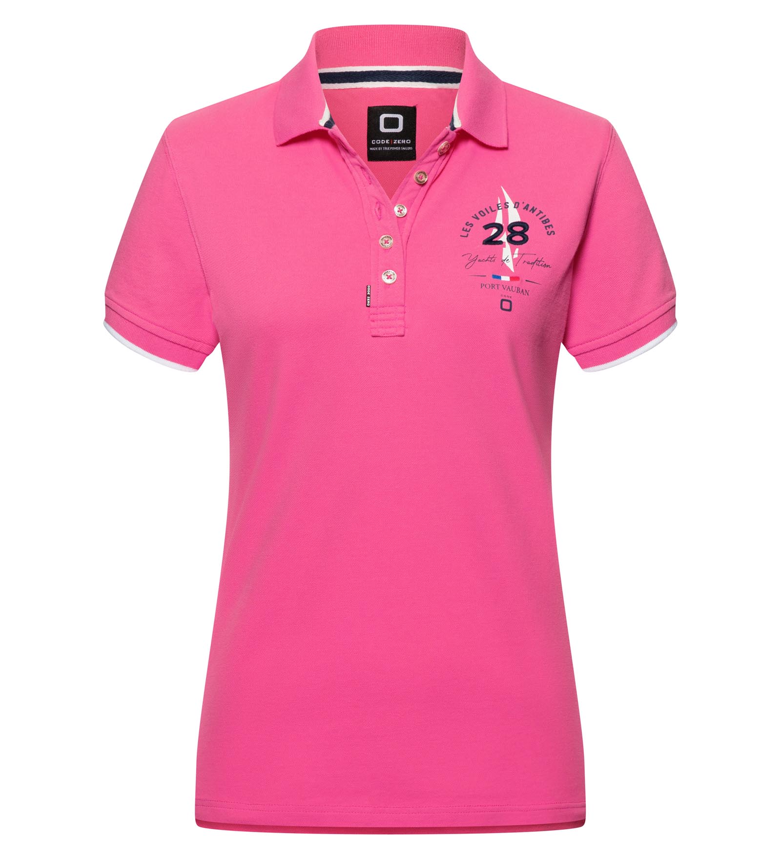 Stretch Polo Shirt Pink for Women 