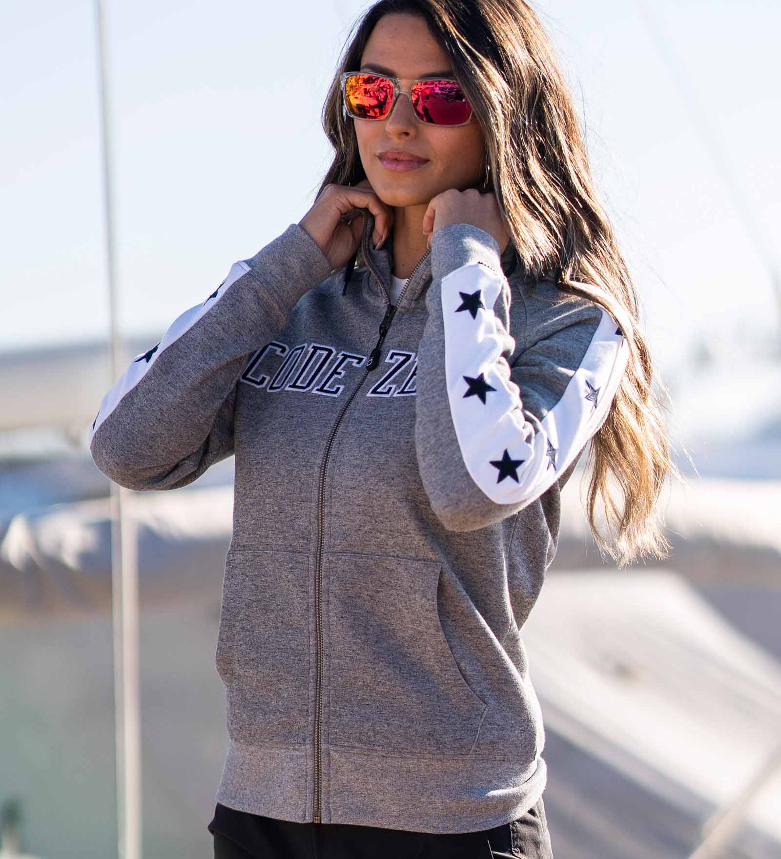 Sudadera con cremallera Mujer Stars M Gris Online