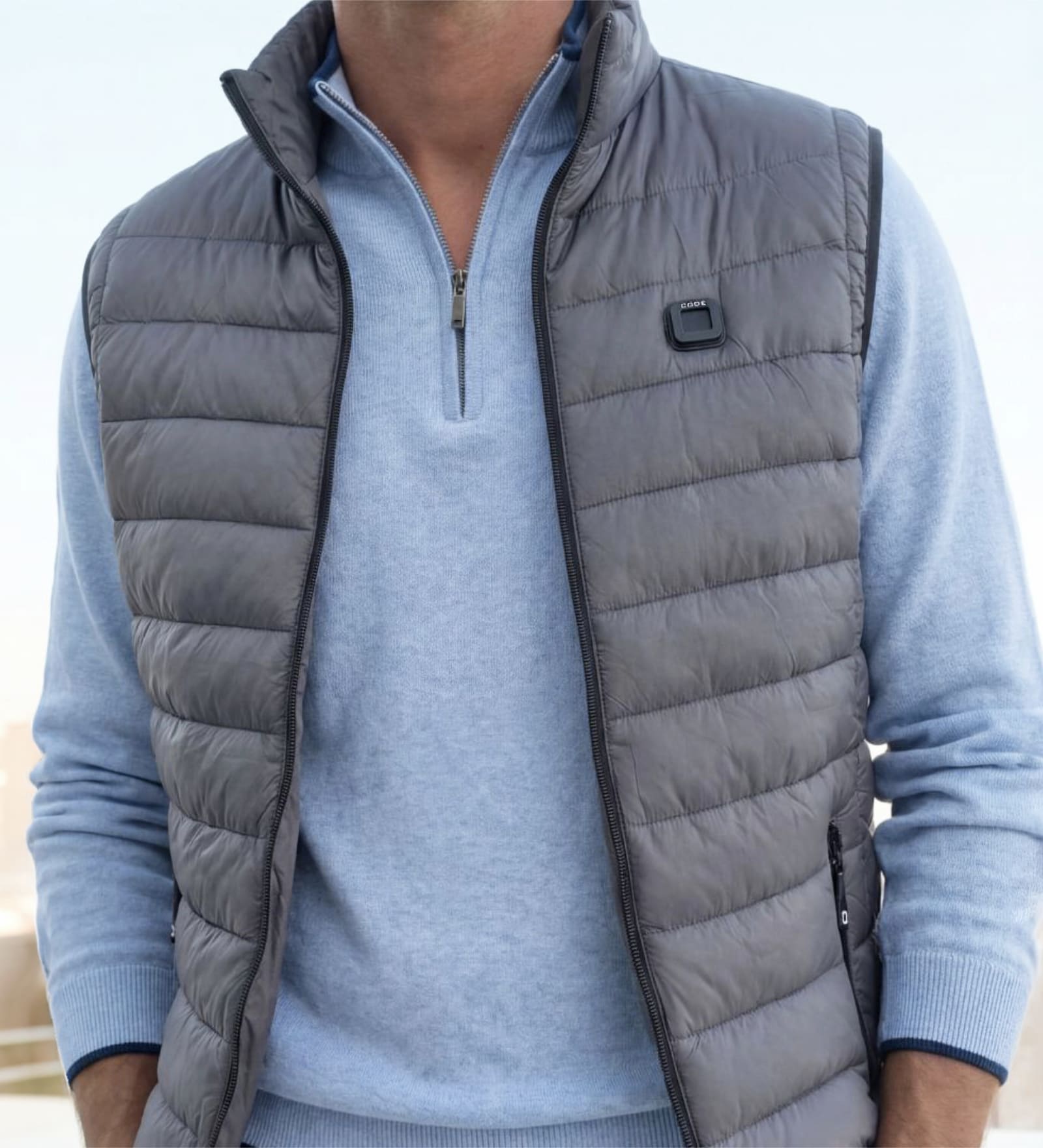 Quilted Vest Grey for Men