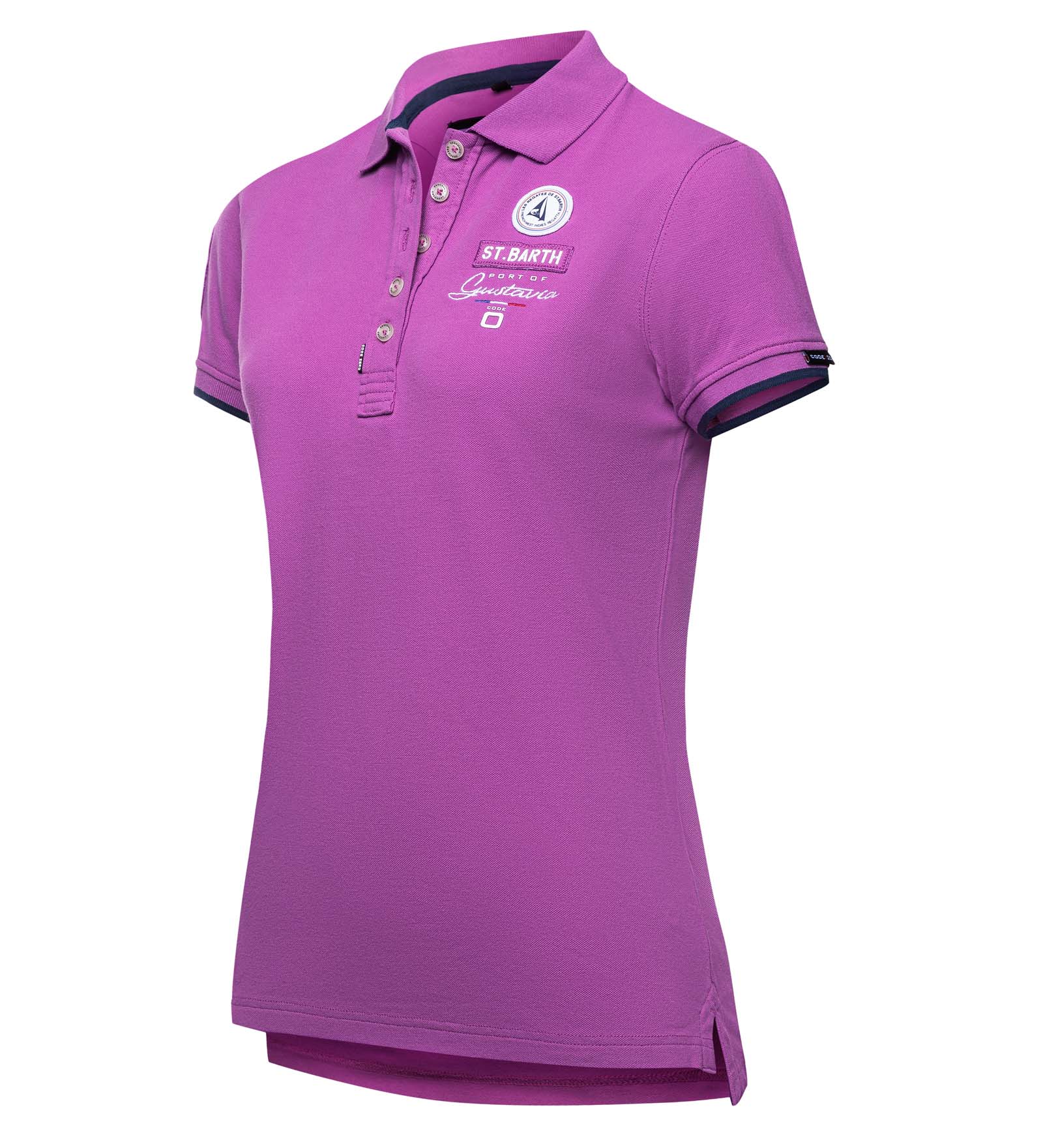 Poloshirt Damen Port de Gustavia St. Barth Polo Shirt Women lilac