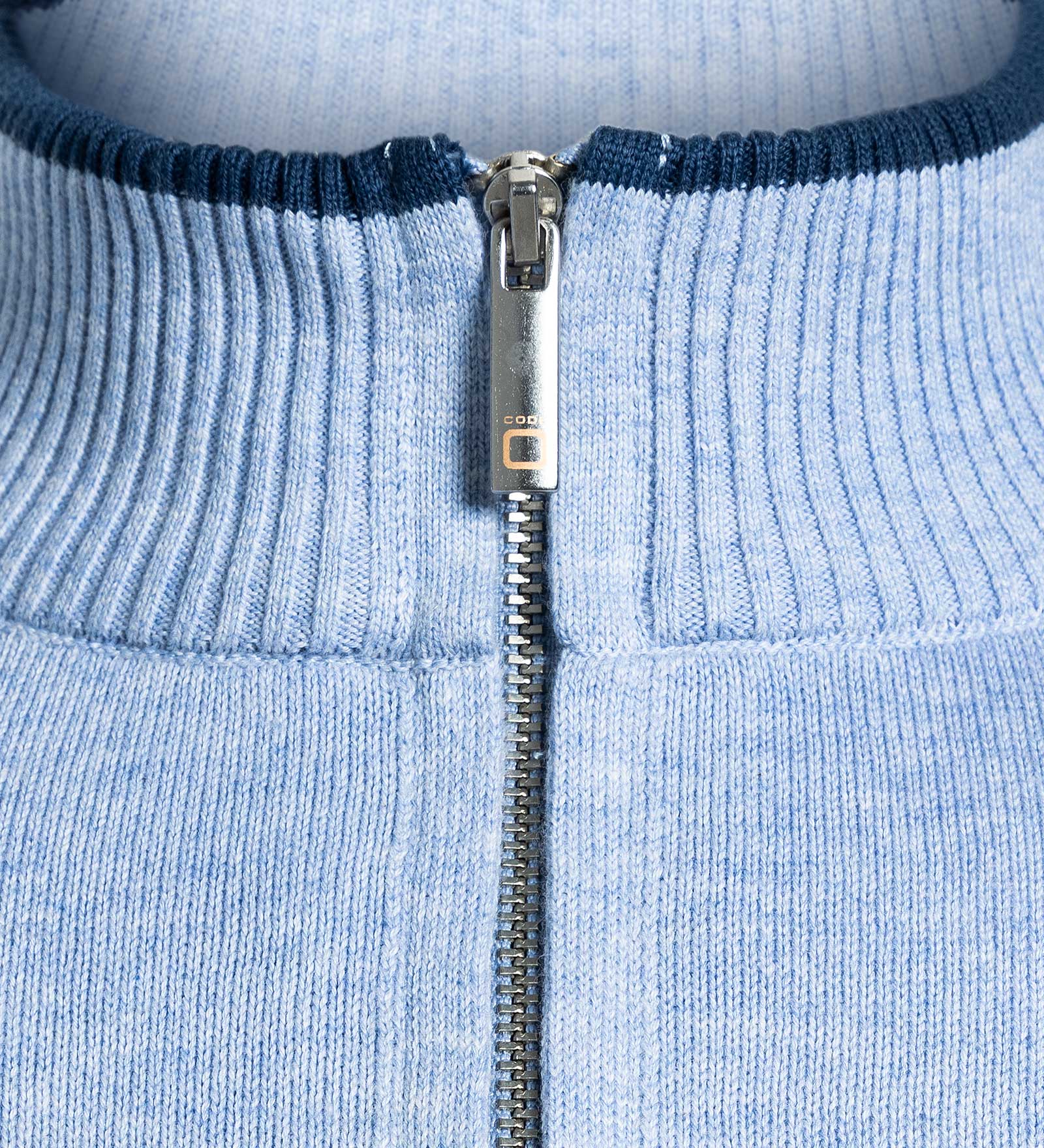 CODE-ZERO Half-Zip Sweater Men Rigging Blue L | CODE-ZERO