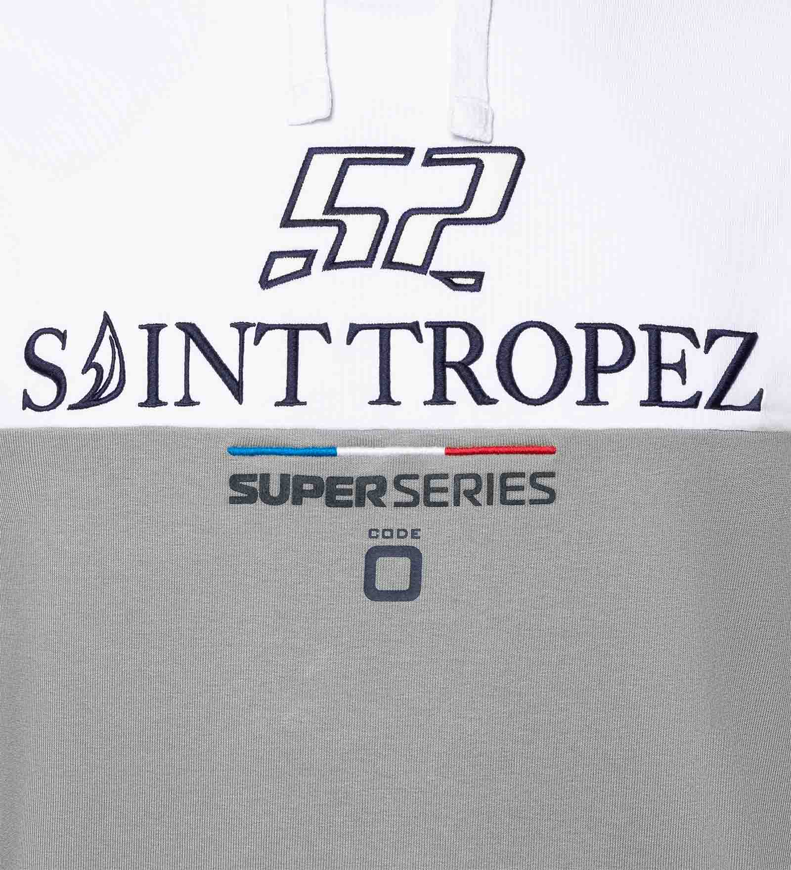 52 Super Series Hoodie Men Saint-Tropez Color-Blocked Grey | CODE-ZERO