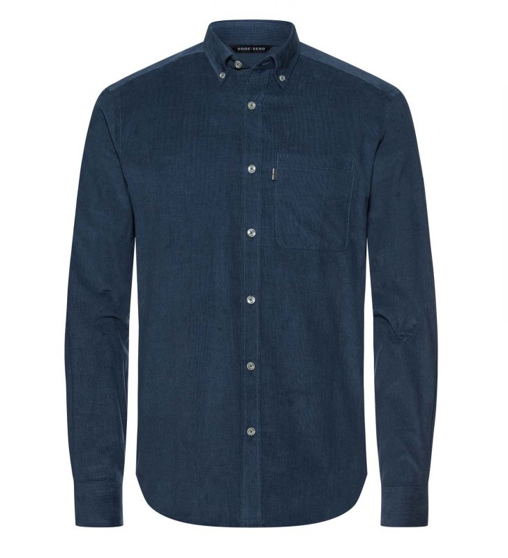 Corduroy Shirt Men Rib L Blue | CODE-ZERO Online